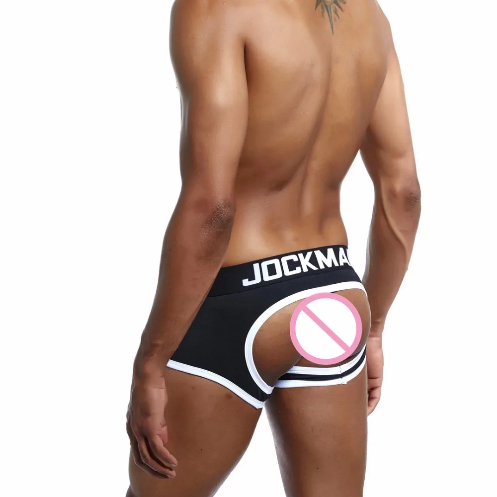 Бренд JOCKMAIL, мужское нижнее белье, боксеры, шорты, открытая спина, ягодицы, хлопок, сексуальное, открытая спина, гей, мужское нижнее белье, JockStrap cuecas, Гей Трусы