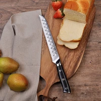 sunnecko premium 8 bread knife 73 layers damascus steel japanese vg10 core blade cake slicing cutter kitchen knives g10 handle