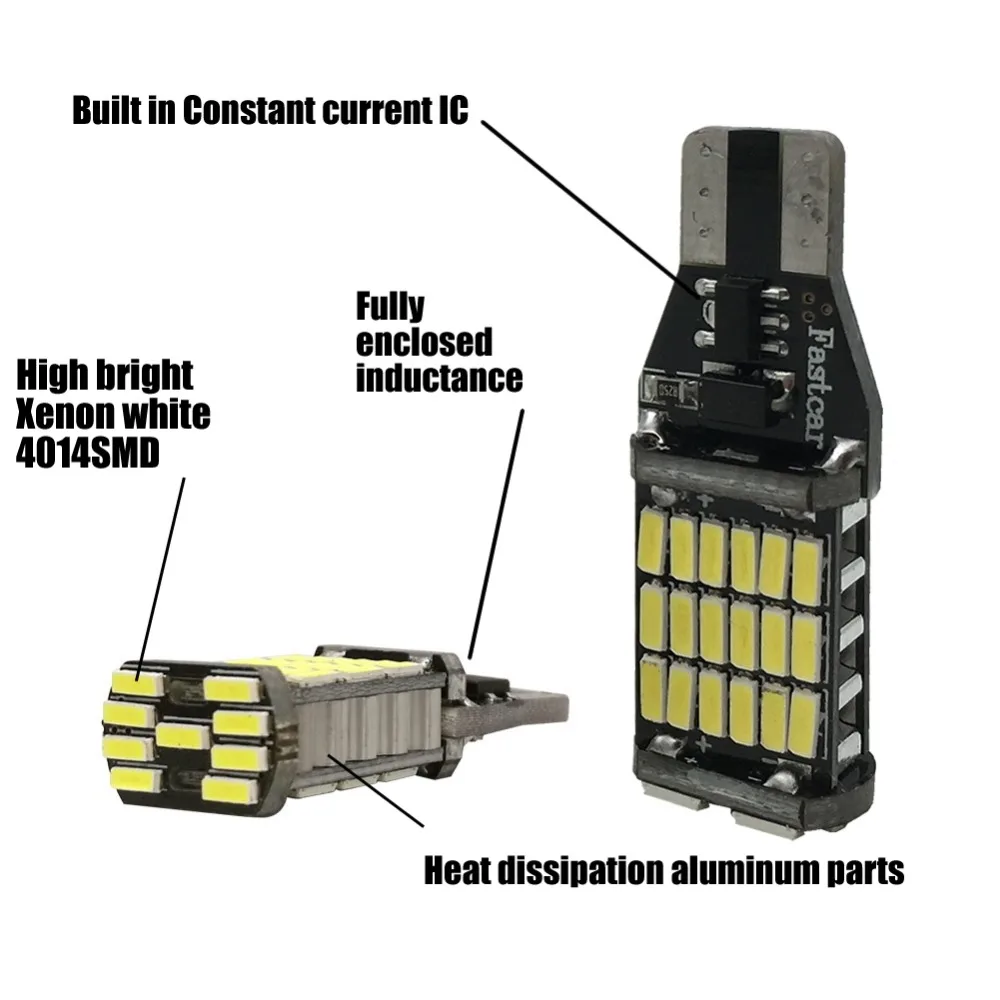 2x CAN шина высокой мощности W16W Led T15 921 T10 клиновидная T16 светодиодная Автомобильная