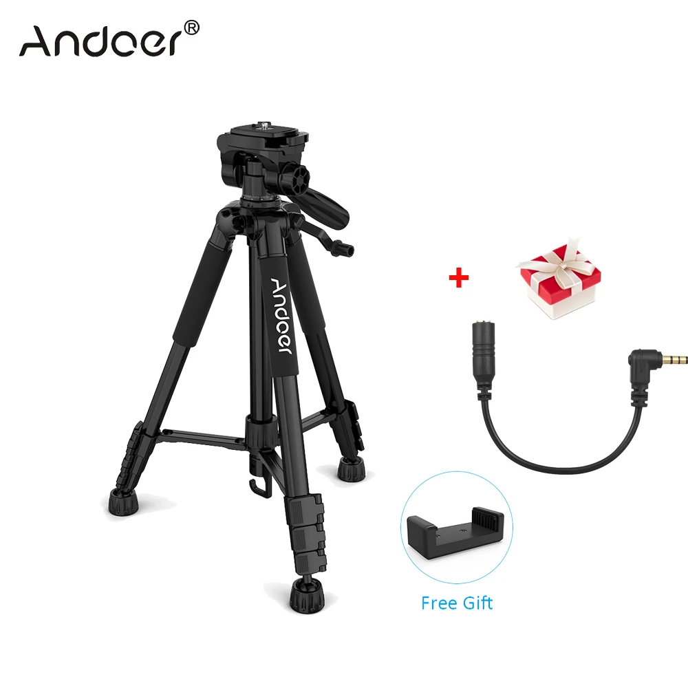 Легкий дорожный Трипод для камеры Andoer штатив фото-и видеосъемки Поддержка DSLR SLR