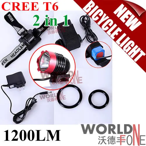 Fs! Нью cree XM L T6 из светодиодов велосипед свет Lamp1200LM ( красный ) водонепроницаемый