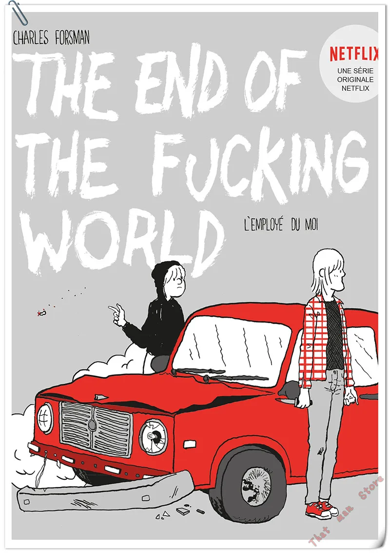 The End of the F* ing World Плакат, четкое изображение, наклейки на стену, украшение дома, высокое качество, печать, белая бумага с покрытием, домашнее искусство
