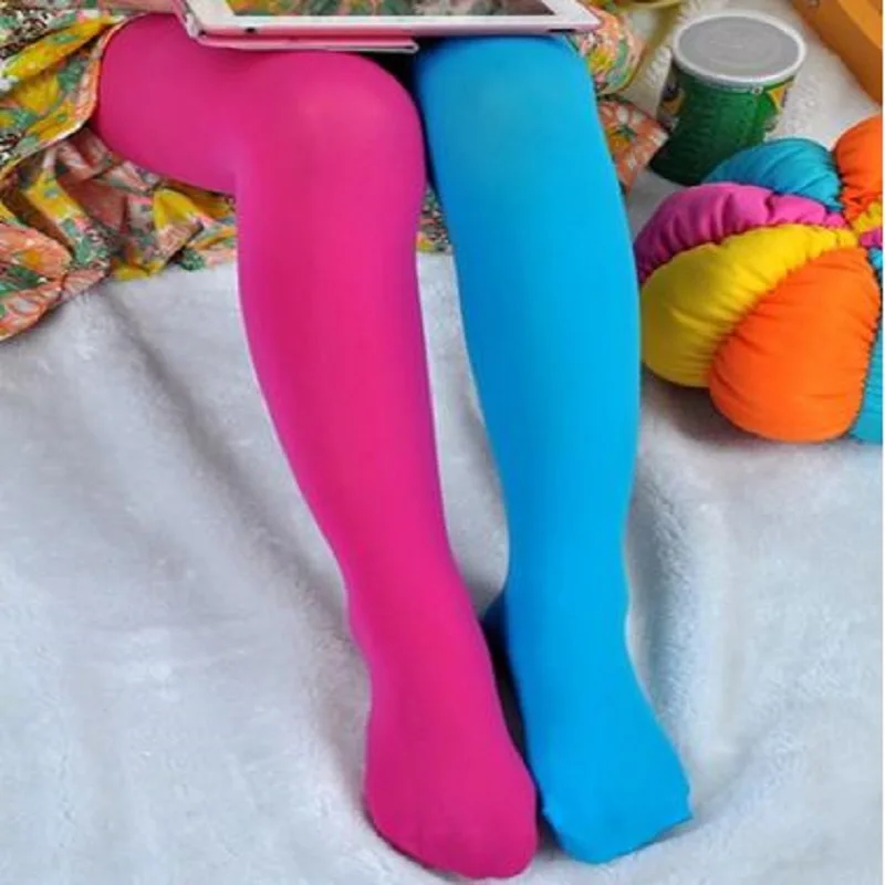 Mallas de colores pastel para ni&ntilde;as, pantalones el&aacute;sticos ajustados, medias de baile, medias de retales, 100-130-0