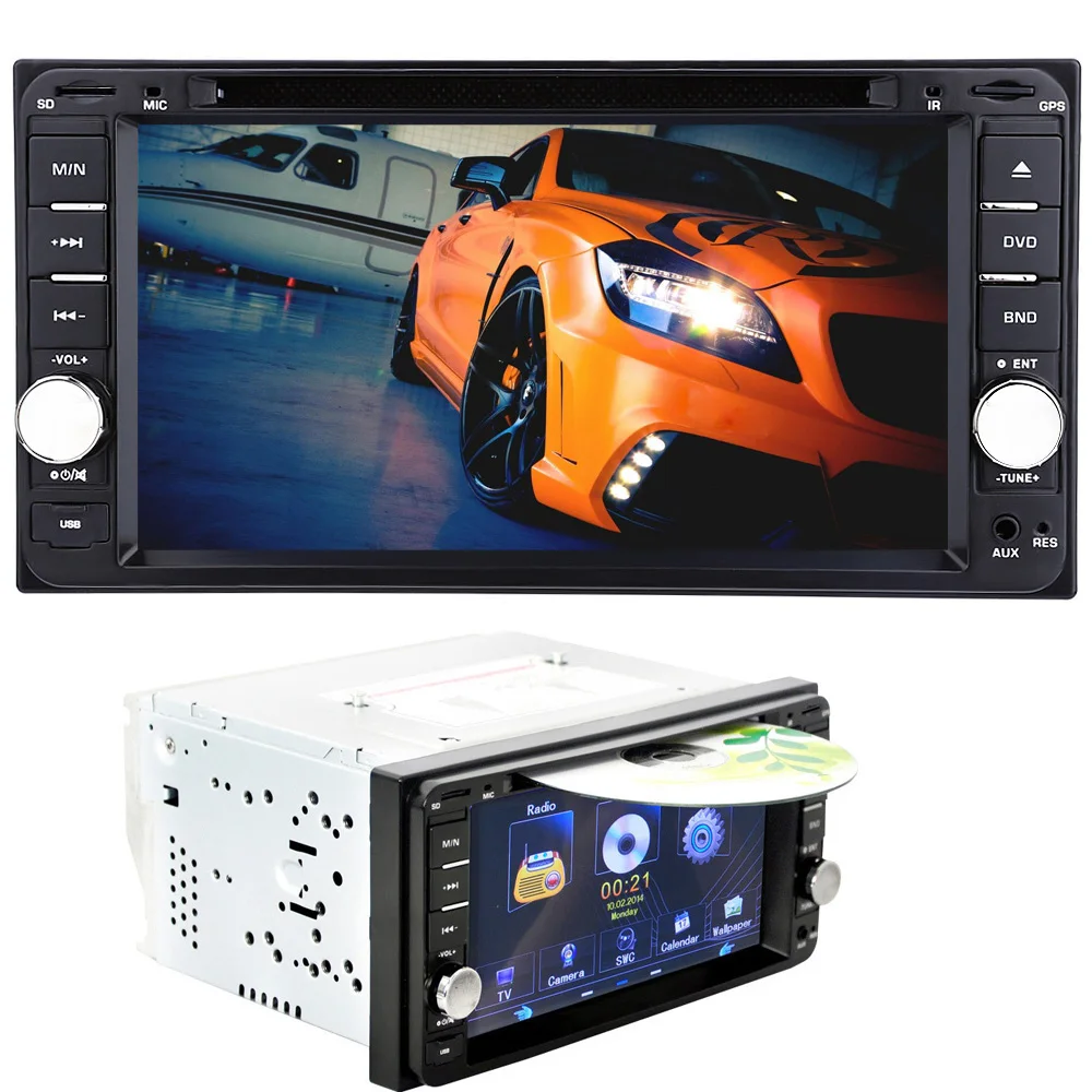 2 дин видео плеер 7 дюймов GPS навигации CD проигрыватели dvd-плеер Радио 2din 12 В FM Bluetooth