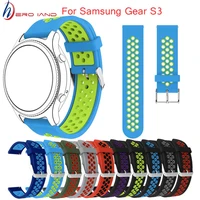slicone strap for samsung galaxy watch 46mmgear s3 frontier s3 classic 22mm watch band correa bracelet huami amazfit correa