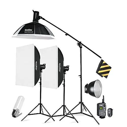 Набор стробоскопических ламп Godox 3xSK400 с RT 16 триггером + 3xsoftbox со светлой подставкой