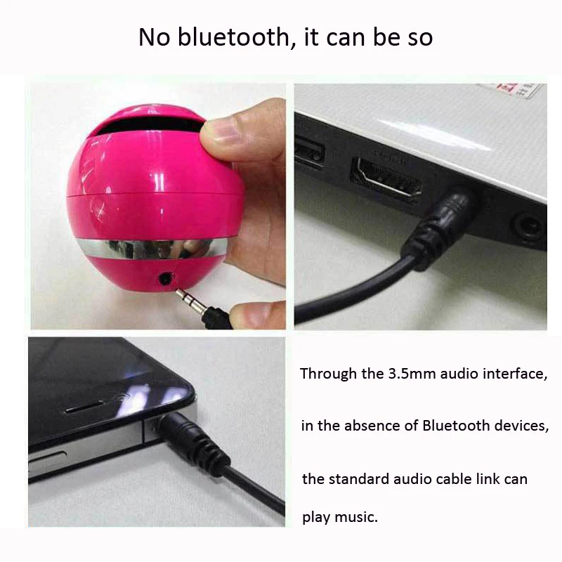 Universal Ball with Light Bluetooth Speaker MP3 Outdoor Card Gift Mini Speakers Radio 3D Sound 3W 5V Red |