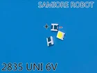 1000 шт.лот оригинальный UNI LED 3528 2835 1210 световые бусины высокой мощности 1 Вт 6 в холодный белый для LED LCD TV подсветка аппликатор