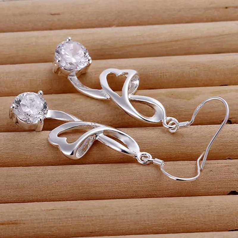 fashion jewelry Earring For Women Silver Plated Earrings Ribbon E196 /RSIEVRNF FQHHECDI | Украшения и аксессуары