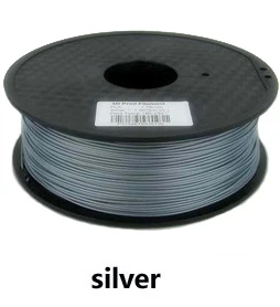 silver Высокопрочная нить 3d принтера PLA/ABS 1,75 мм/3 мм 1 кг цена - Цвет: silver