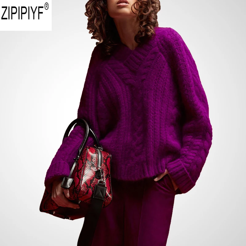 

High Quality New Autumn Fashion 2018 Solid Knitted Sweater Women V Neck Fashion Long Sleeve Casual Pullover Sweater Tops C2726