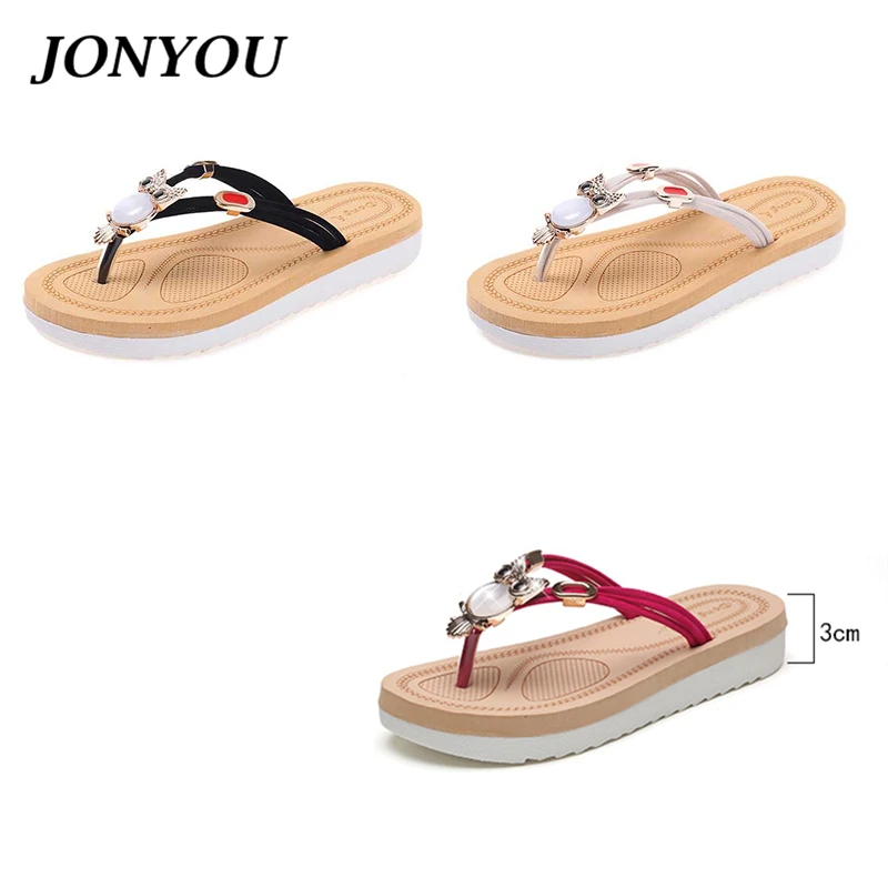 Вьетнамки Кристалл Женщины Слайды Случайные Сова женская Обувь Животных Милые