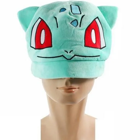 Bulbasaur косплей игрушки Аниме костюм теплые плюшевые шапки мультфильм шапка зима Прохладный шапочка для взрослых подростков