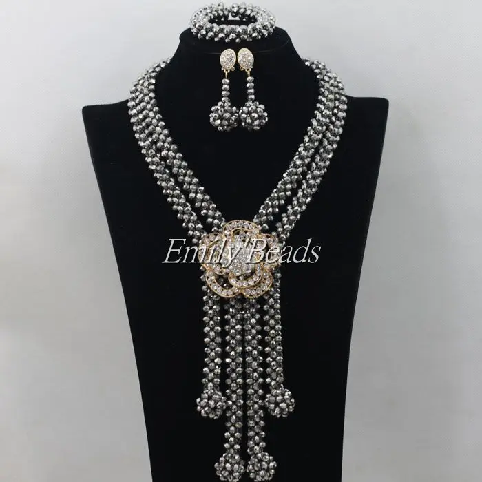 2015 Новые Свадебные африканские Ювелирные наборы Австрийские нигерийские