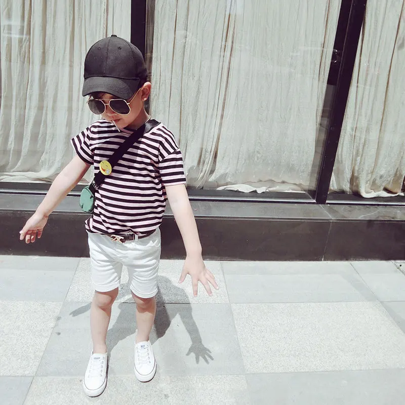 

Boys Striped T Shirt Children Summer Clothing 2018 New Kids Cotton Striped Tee Shirts Children Top Tees Clothes Boys Tops 2-8 Y