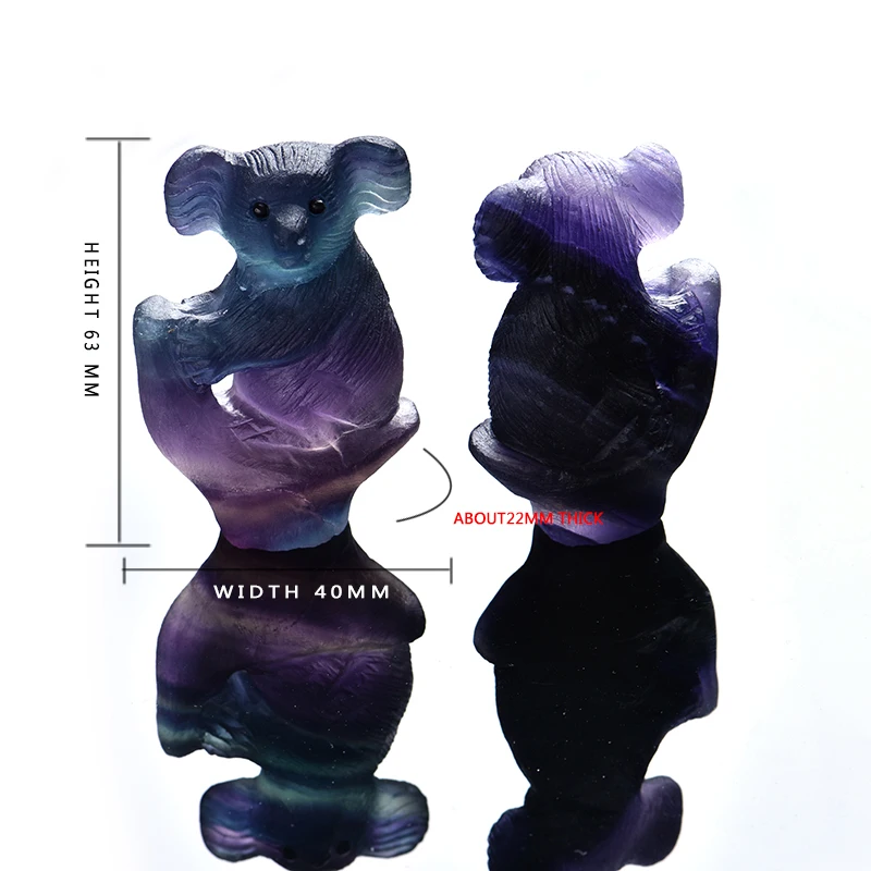 1 шт. Природный Флюорит коала Кристальный Медвежонок минеральные украшения