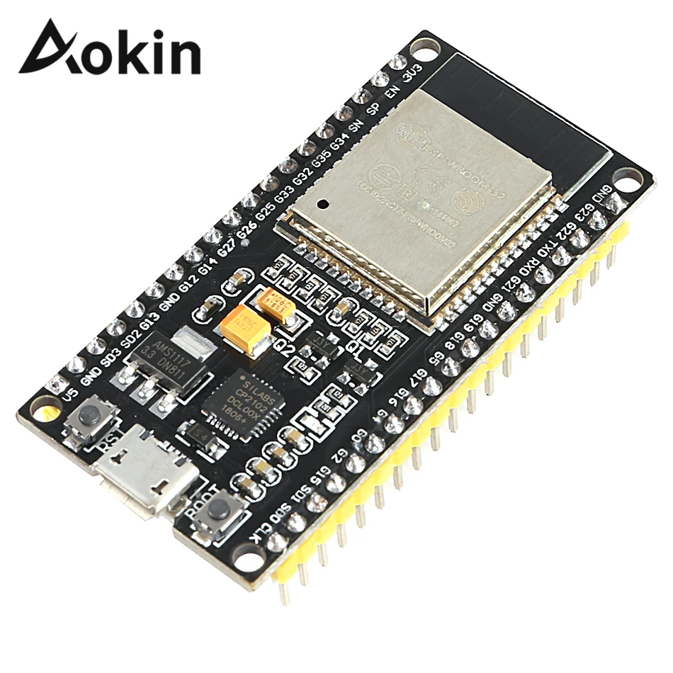 ESP-32 ESP-32S Беспроводная макетная плата Wi-Fi Bluetooth 2 4 ГГц Micro USB CP2102 двухъядерный модуль