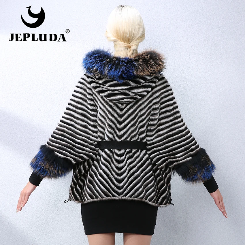 JEPLUDA Норковые Шувы Женские Из Натурального Меха Куртка Женская Вязание Трикотажа