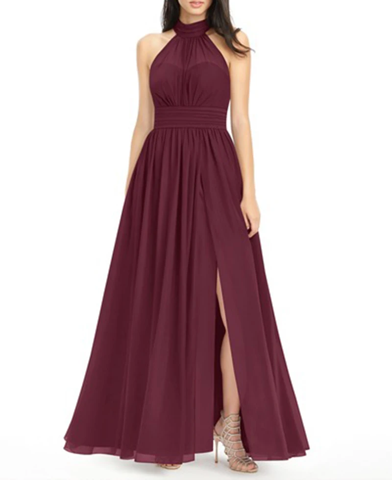 Женское длинное шифоновое платье подружки свадебное для гостей 2020|Платья