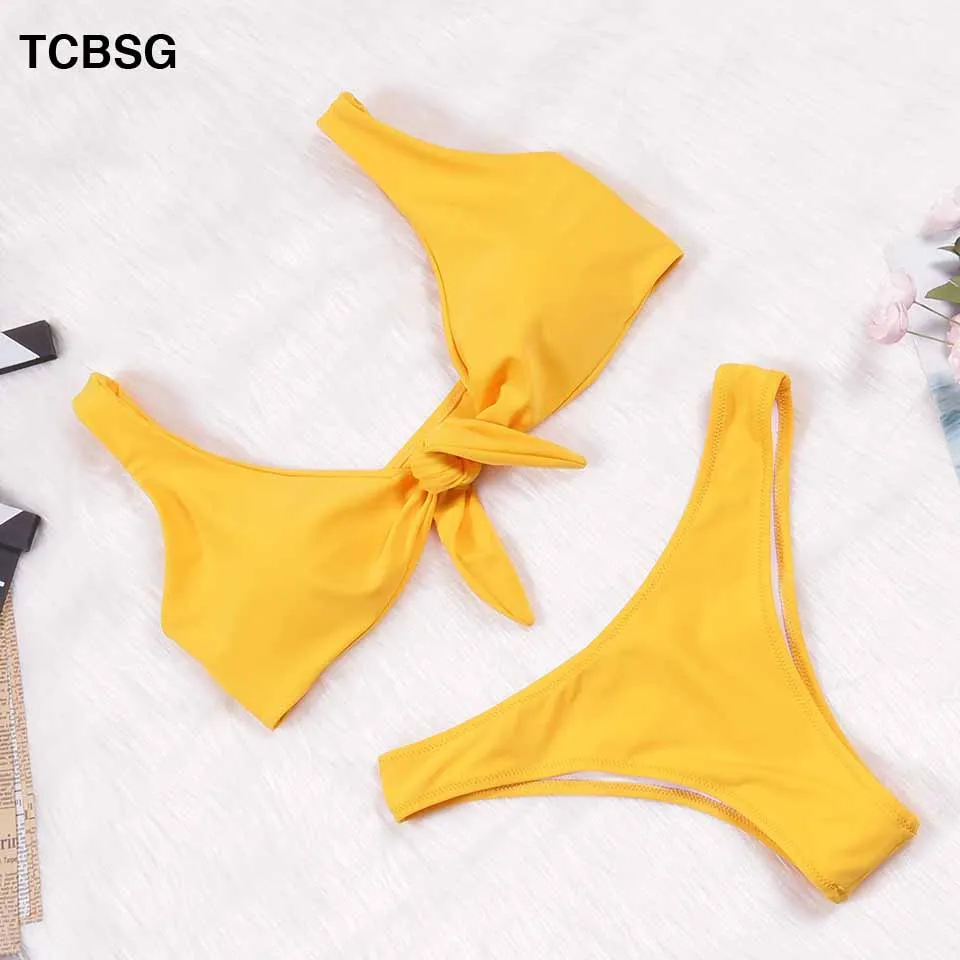 TCBSG Новый сексуальный женский купальник бикини Холтер Купальники пуш-ап