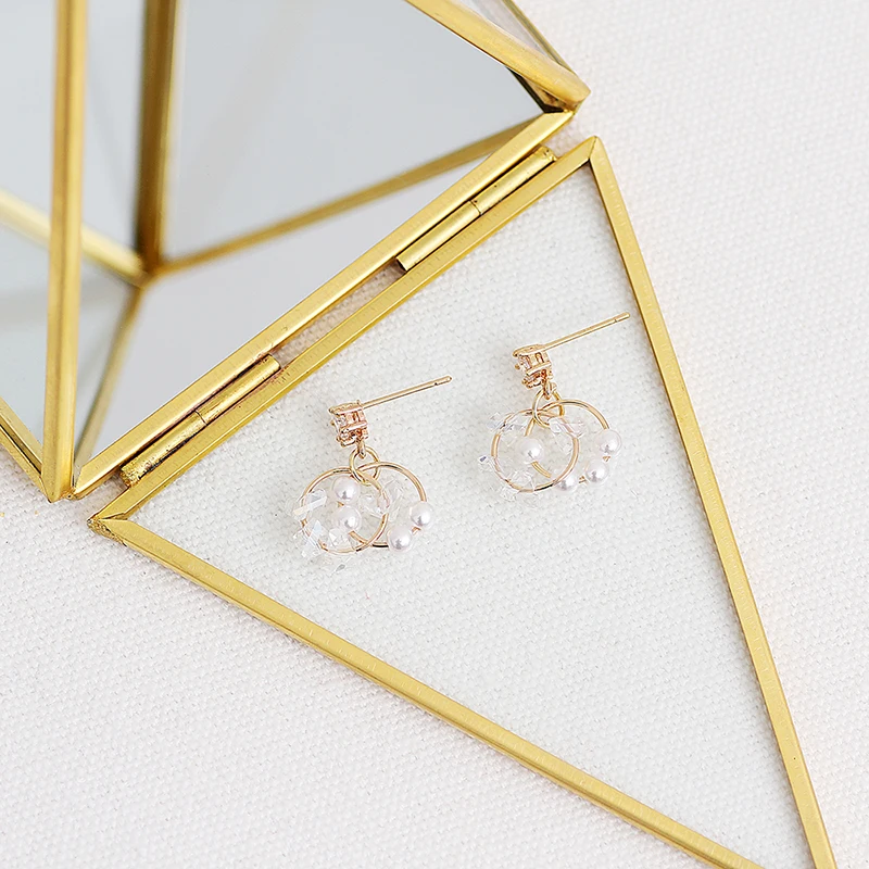 Корейские серьги для женщин темперамент Baitao жемчуг суперамфибола акриловые