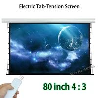 wireless remote control 80inch 43 tab tension screen with 12v trigger for office education room