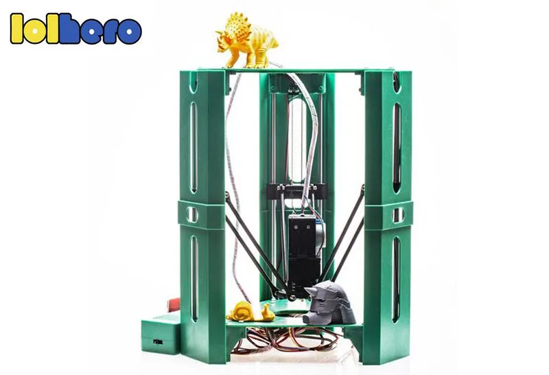 Мини DIY Собранный 3d принтер 101 герой печать размер поддержка Off-line 0,4 сопло Kossel Delta 3d Принтер Комплект 1,75 нити бесплатно