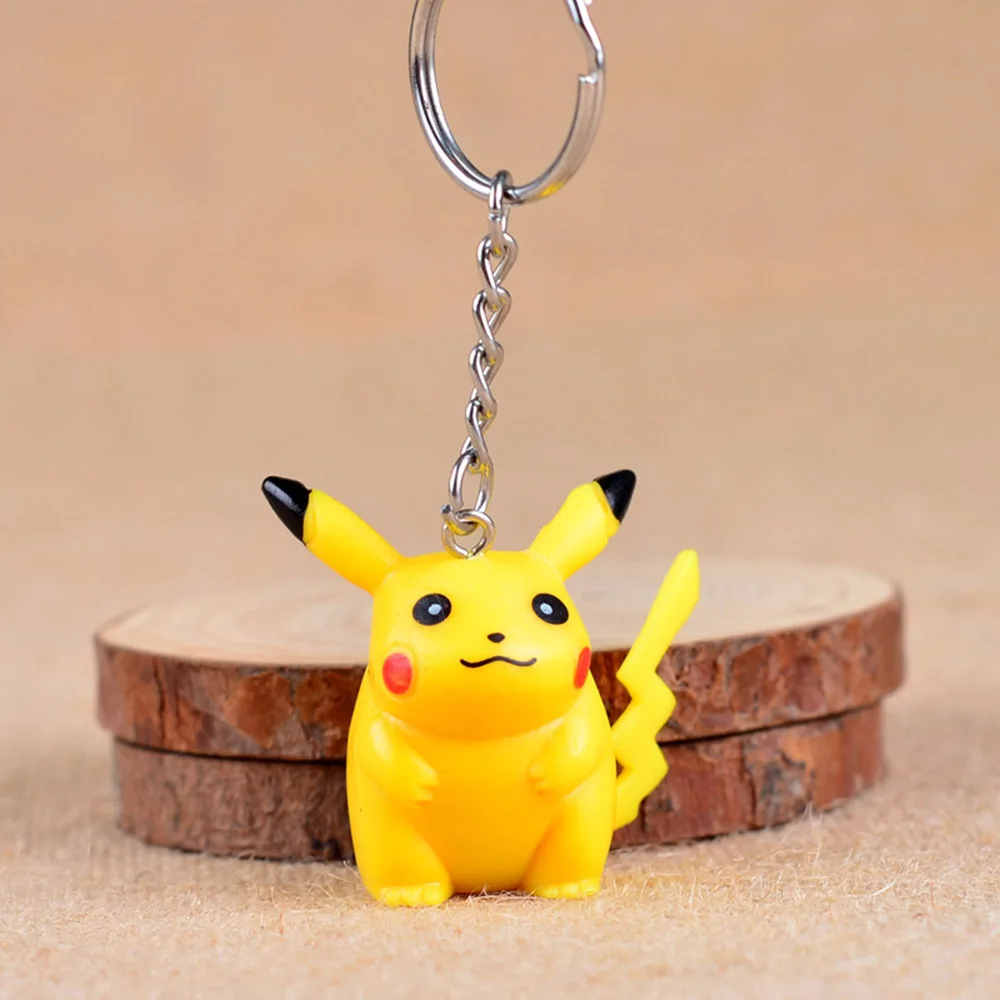 3D Аниме pokomon go брелок кольцо Пикачу брелок Карманный Монстры брелок Подвеска фигурка игрушки - Цвет: A4
