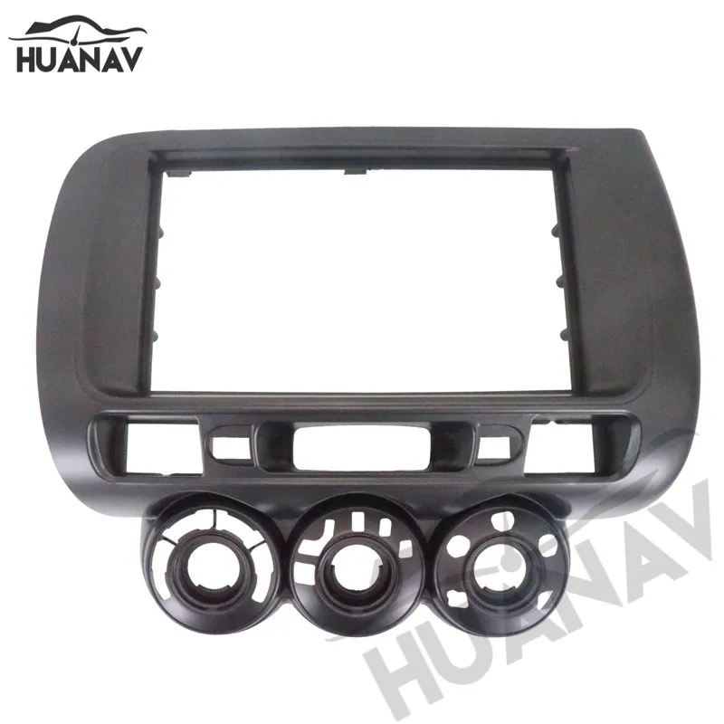 

HUANAV Car Radio stereo palyer Fitting installation adapter fascia For 2002-2008Honda Jazz 2DIN (Manual AC, LHD) multimedia