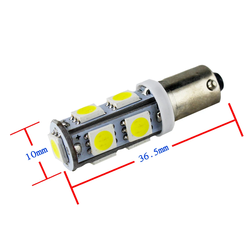 200 штук Ba9s 1895 57 T4W 182 1445 белый 9 5050 SMD LED автомобилей боковой хвост лампа 12 В|car light|bulb