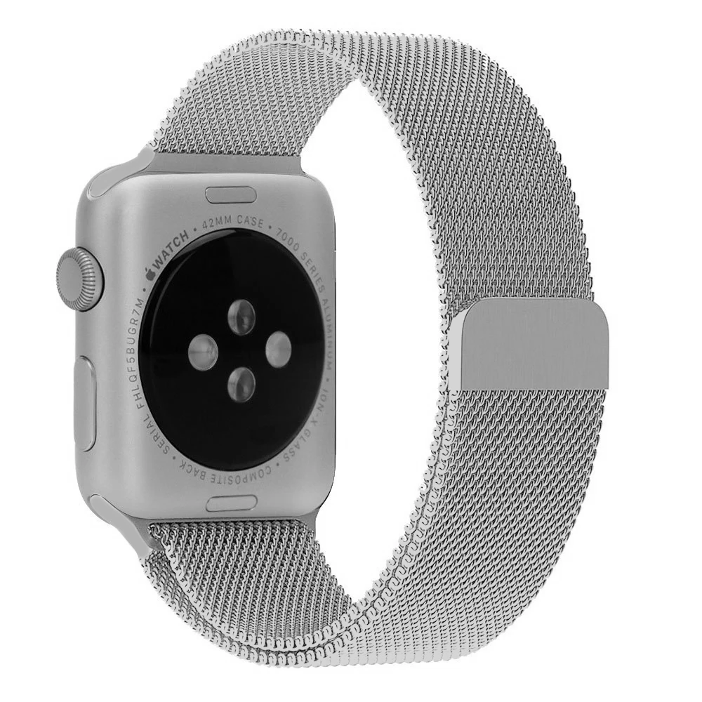 Ремешок для Apple Watch 38 мм 40 мм 42 мм 44 мм, Миланская Петля из нержавеющей стали, сетчатый Спортивный Браслет, магнитная застежка для iWatch серии 1/2/3/4