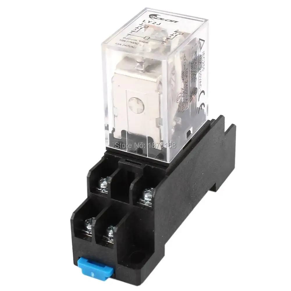 MY2J 35 мм DIN Rail DPDT 8P универсальное силовое реле AC 24 В Катушка w розетка|Реле| |