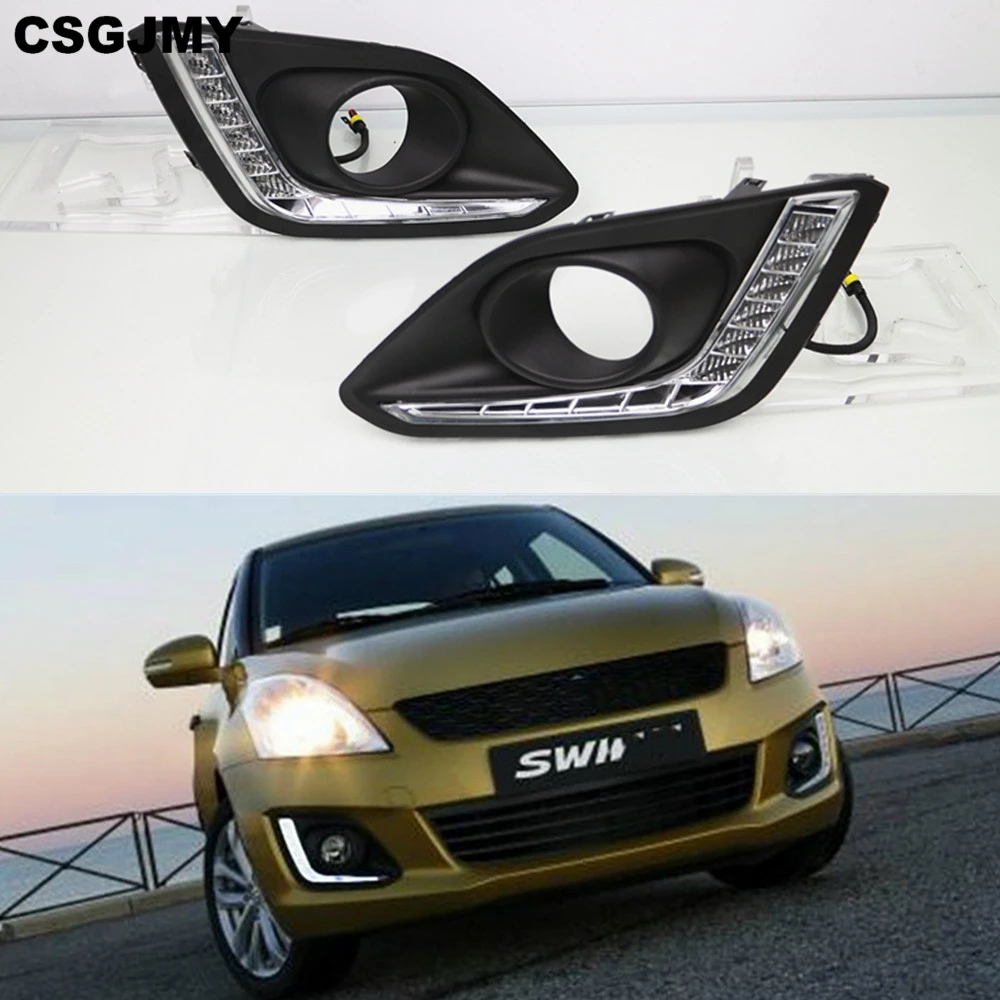 Автомобильная проблесковая 2 шт. для Suzuki Swift 2014 2015 2016 DRL Вождения освещают