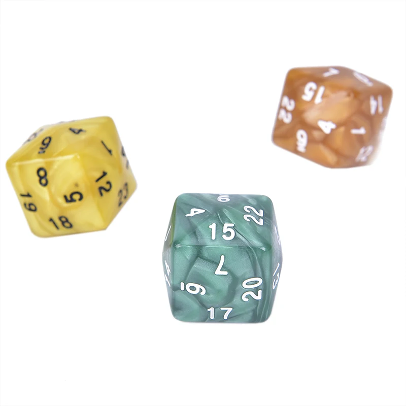 1 шт. многогранные Акриловые Кубики D24 для любителей игр TRPG кубики с 24 линиями