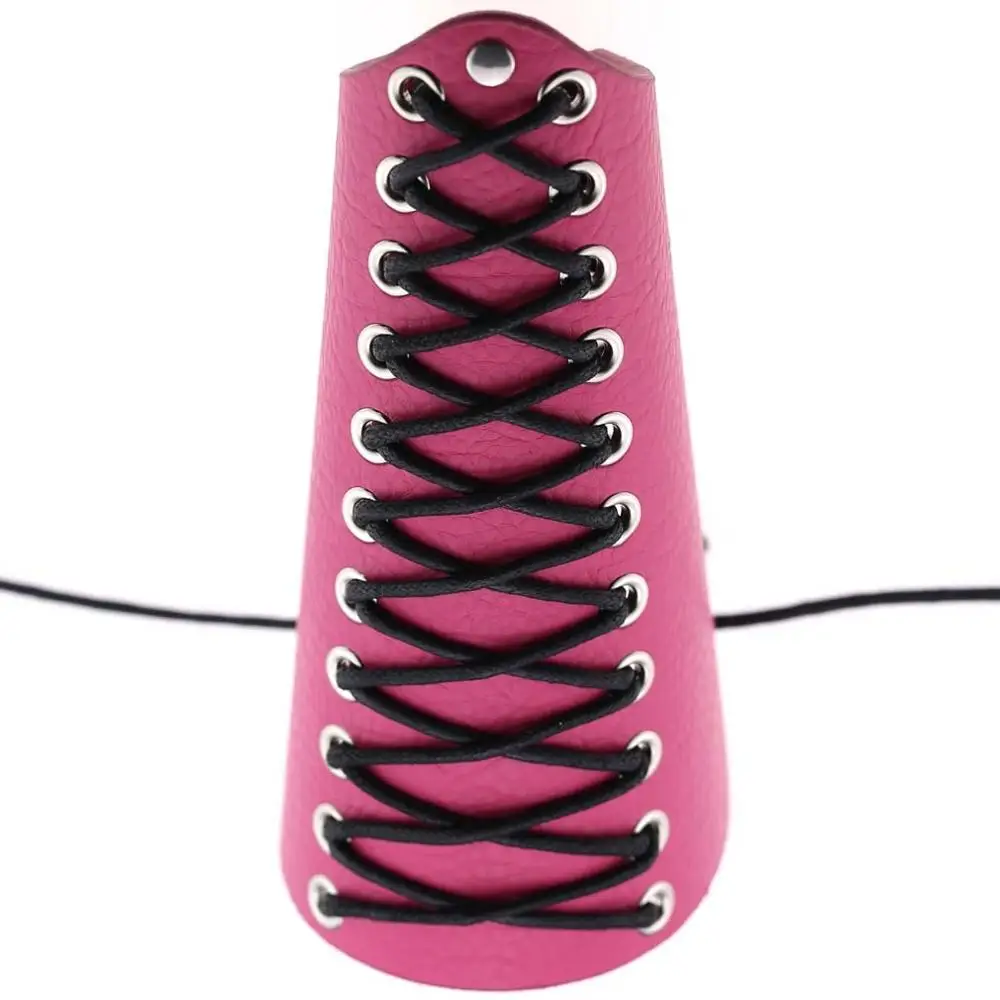 rose pink Средневековые Доспехи перчатки широкие манжеты нарукавники мужские стимпанк воин рукавица Ренессанс Рыцари Тамплиер кожа на шнуровке браслет - Цвет: rose pink
