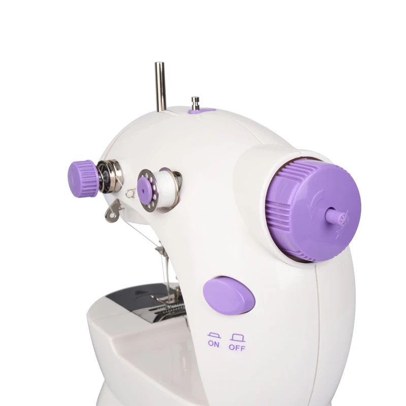 Mini Hand / Foot Pedal sewing machines Motor Dual Speed Portable Mini Electric Sewing Overlock AC100-240V Double Threads 10
