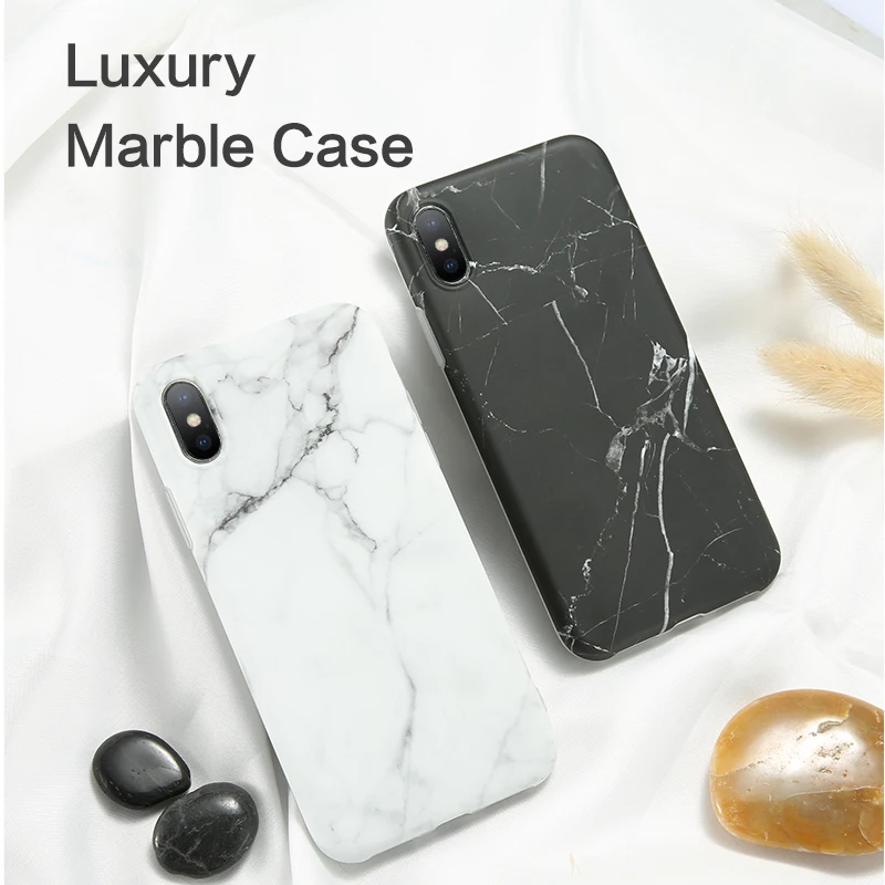 KISSCASE Case For iPhone 7 X Simple White Marble 6 6S 8 Plus S Cover XR XS MAX Coque Silicon Fundas |
