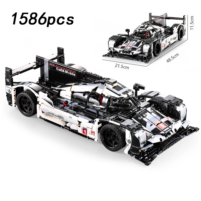 CADA Mobile Technic, 1586 шт, супер спортивная машина, скоростные чемпионы, город, MOC Creator, строительные блоки, кирпичи, DIY игрушки для детей, подарки - Цвет: Only Car