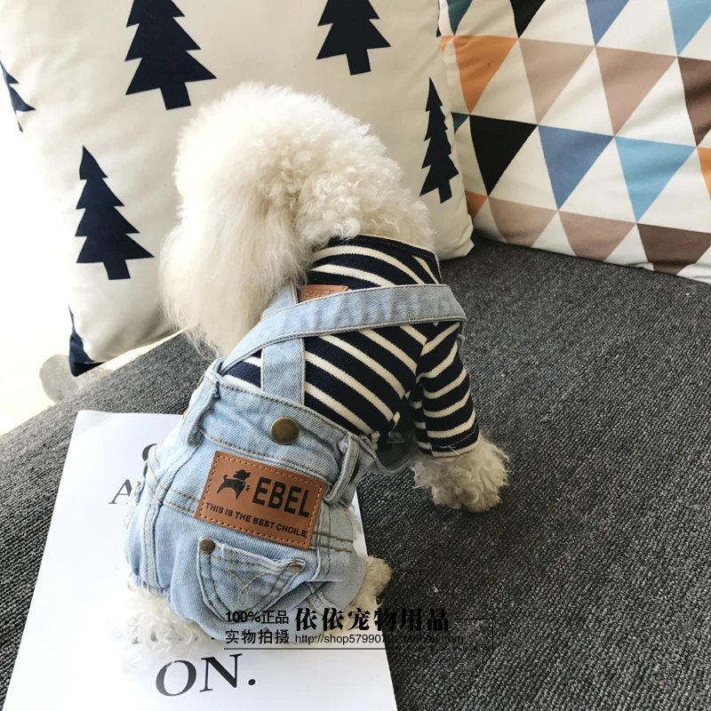 

Newest Design Pet Dog Four Legs Jeans Dog Jumpsuit Pants Suspenders Panty Trousers For Chihuahua Small Medium Large Dogs