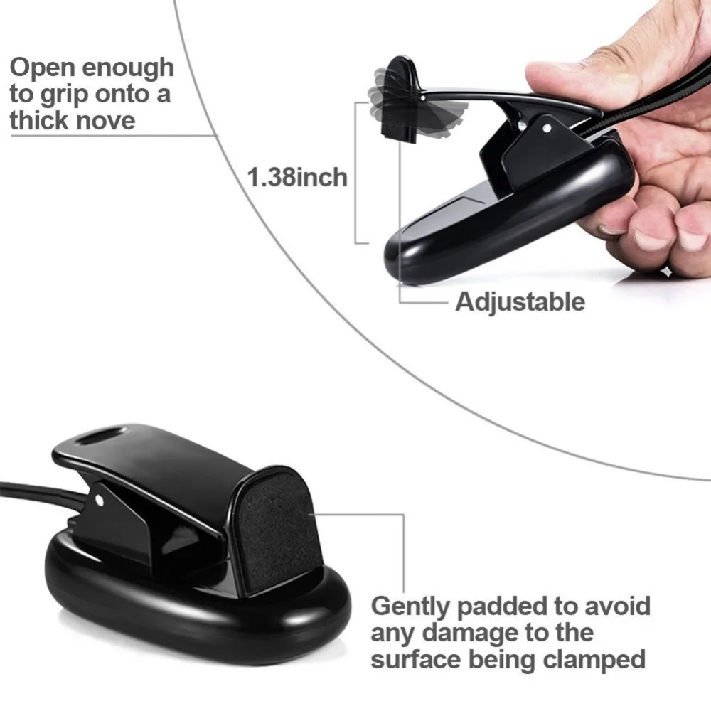 Фонарик с двумя ручками 10 * LED для чтения гибкий книжный лист музыкальная