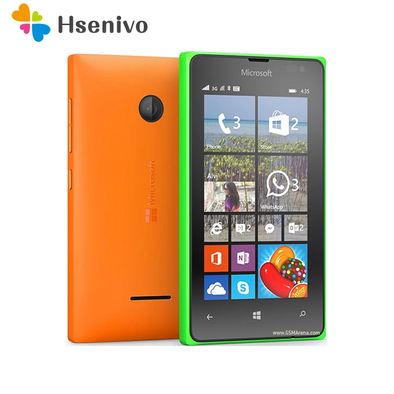 Nokia lumia 435 Восстановленный Оригинальный Lumia двухъядерный 8 Гб ROM 1 RAM мобильный