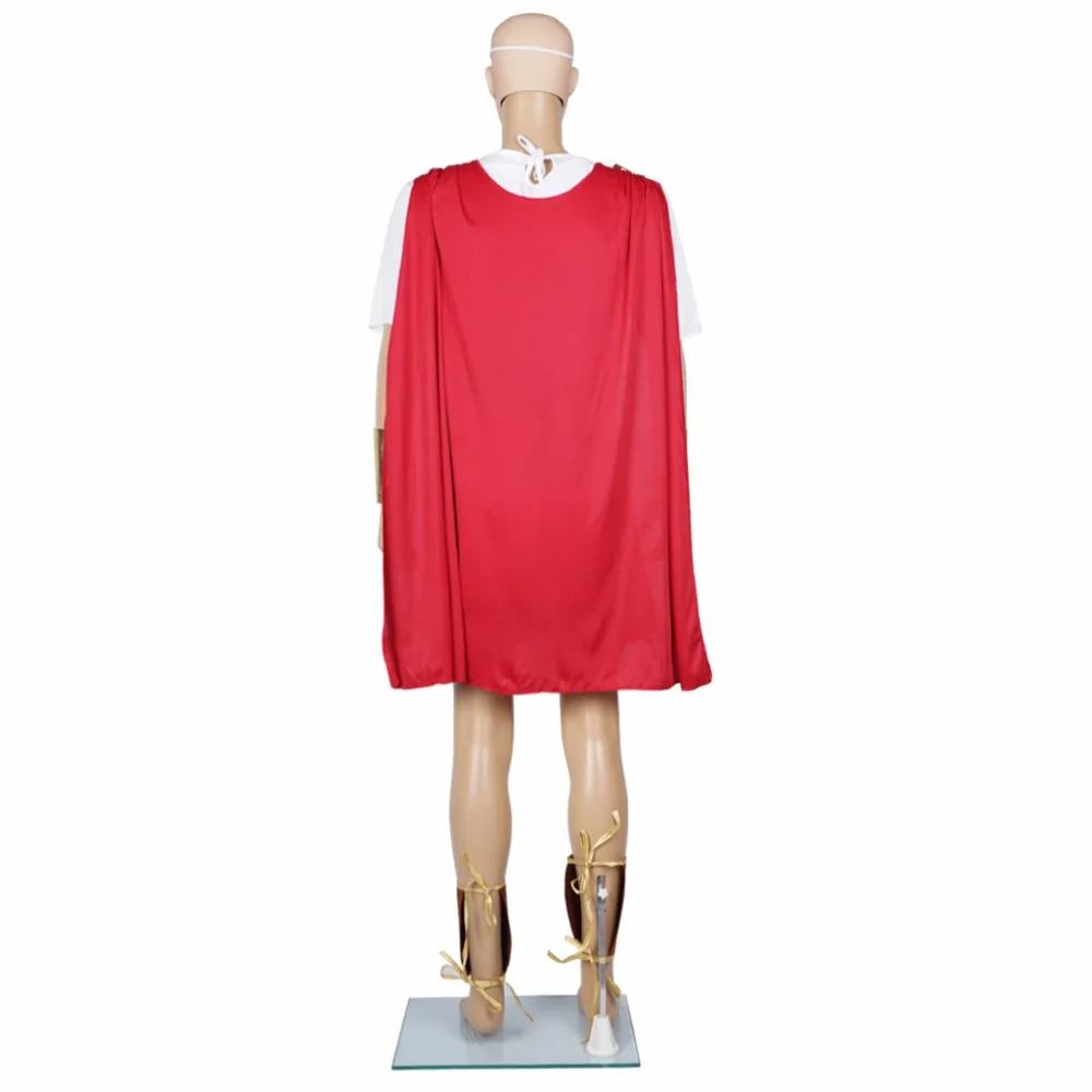 5 шт./лот мужской костюм троянского солдата красная и Золотая накидка Toga браслет