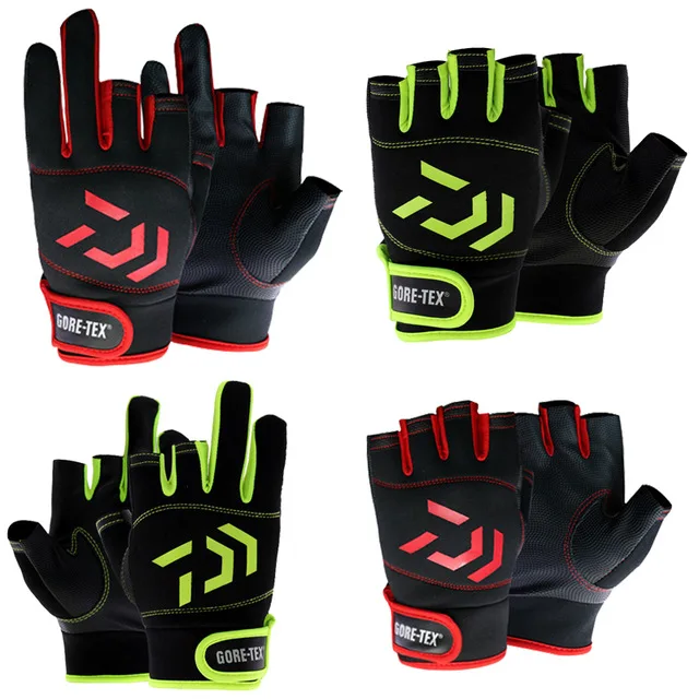 Наполовину пальчиковые рыболовные перчатки DAIWA противоскользящие наполовину