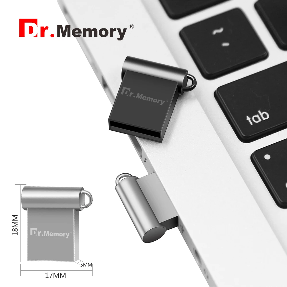 Флеш накопитель Dr. Memory Micro USB водонепроницаемый металлический мини на брелке