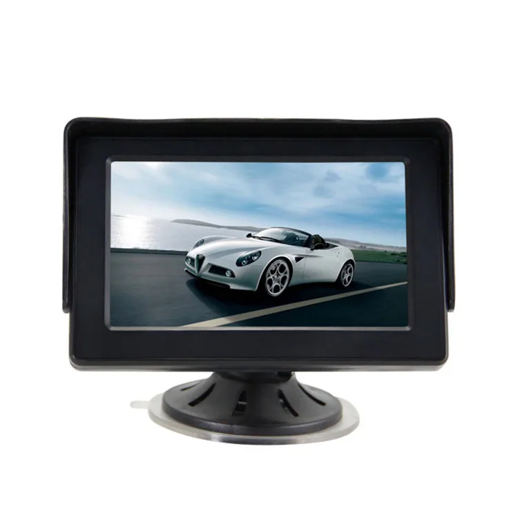 Бесплатная доставка 4 3 дюймов TFT LCD монитор парковки автомобиля 2 видео вход