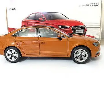 Оранжевый Белый/черный 1:18 Модель автомобиля Audi A3 2012 Седан сплав мини автомобиль миниатюрный автомобиль коллекция подарков - Цвет: Оранжевый