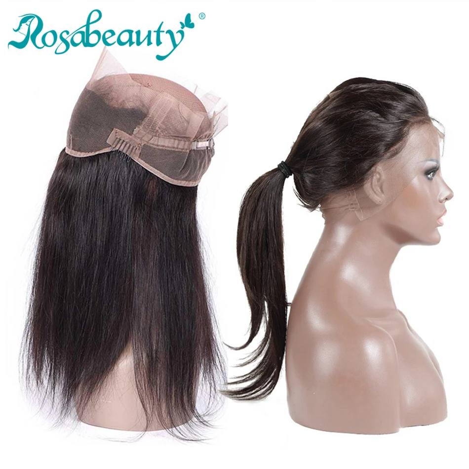 Rosa beauty прямой 360 кружевной фронтальный предварительно сорванный с волосами