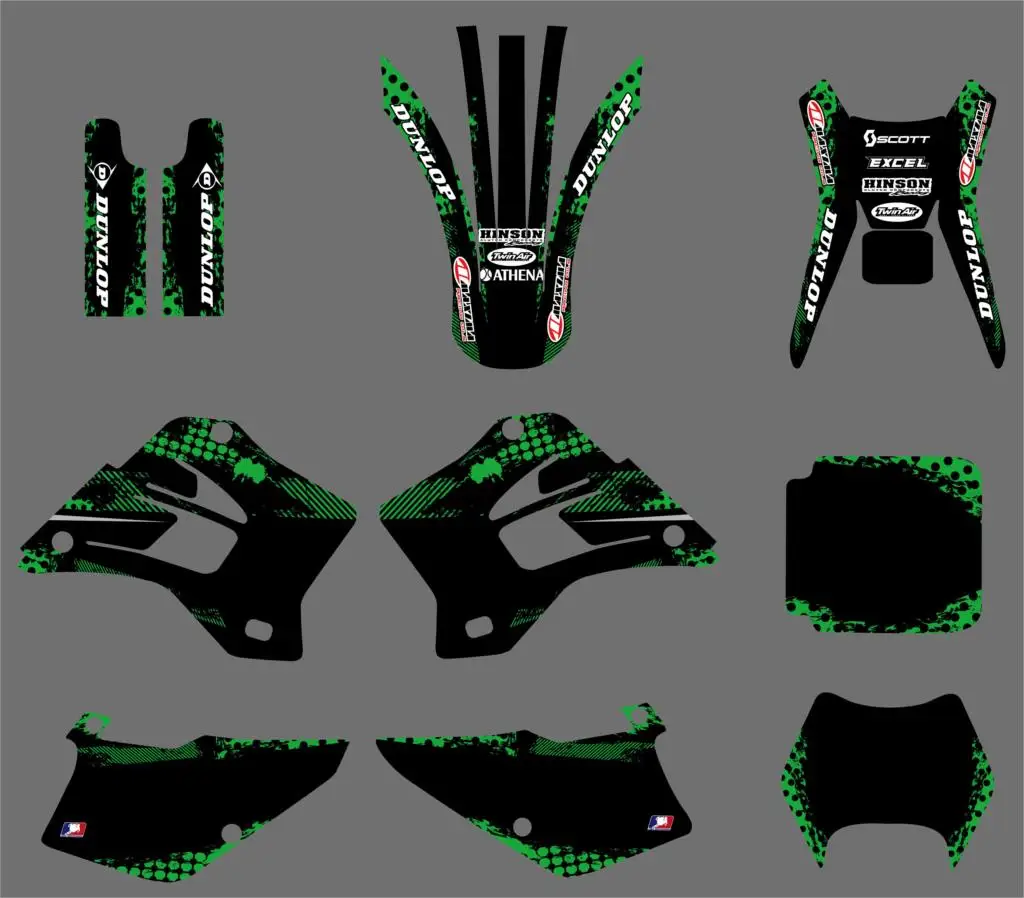 Графика фоны наклейка комплект для Kawasaki KDX200 KDX220 1995 2005 2006 2007 2008 KDX 200 220|sticker kit|decal