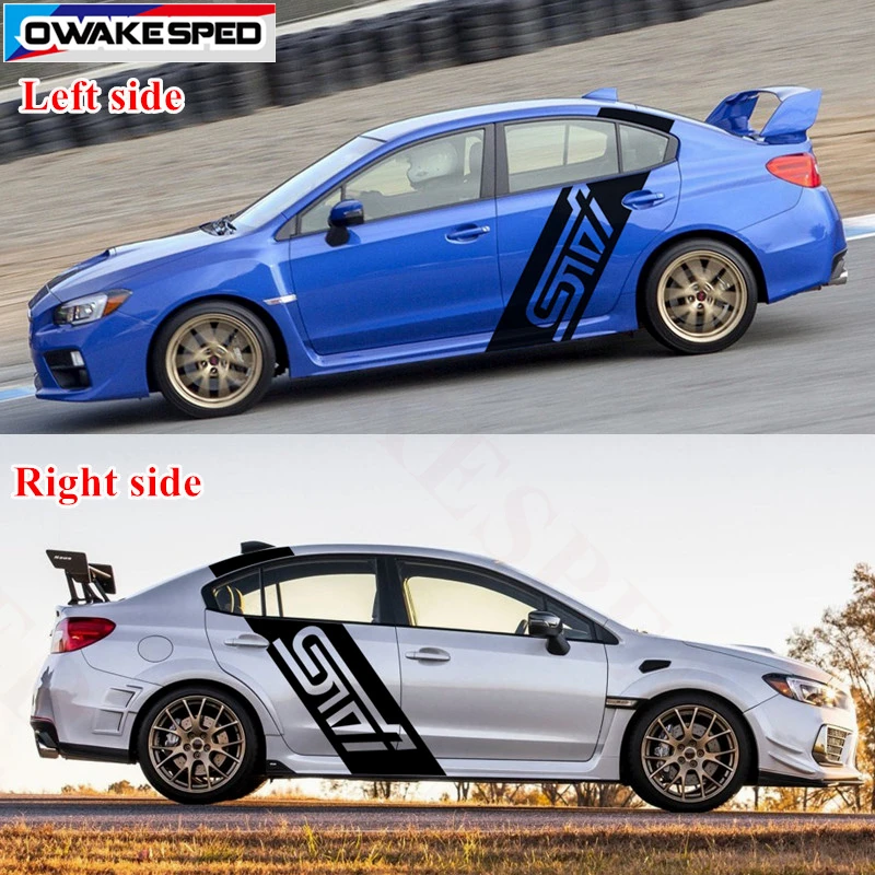Для Subaru WRX STI графические виниловые наклейки гоночные спортивные полосы для кузова автомобиля боковые декоративные наклейки для двери авто DIY внешние аксессуары