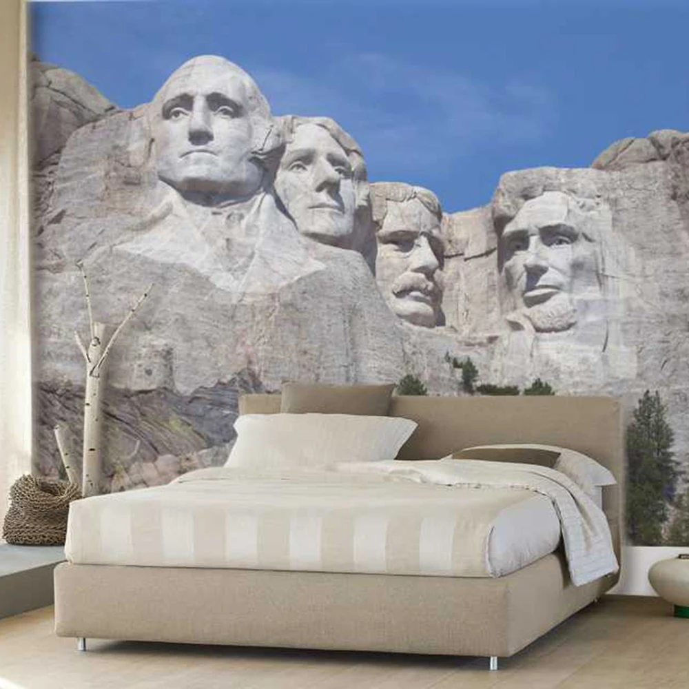 Голова на каменной стене гостиной фон 3D обои фотообои 3d papel de pared PW1435730431|wallpaper